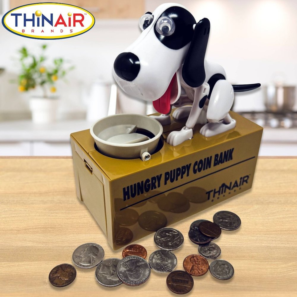 Hungry Puppy Coin Bank - Money Eating Dog bank for Kids